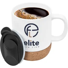 Serendipio Sienna Cork & Ceramic Sublimation Coffee Mug Lid